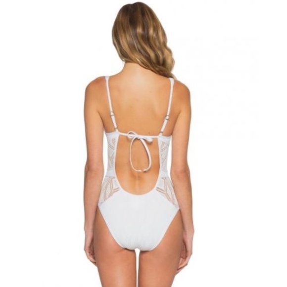 Becca Colorplay Crochet Plunge Swimsuit - Picture 3 of 9